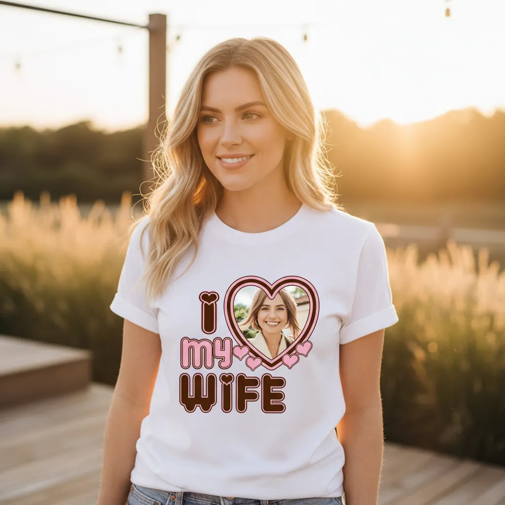 Koszulka z Twoim zdjęciem I Love My Wife
