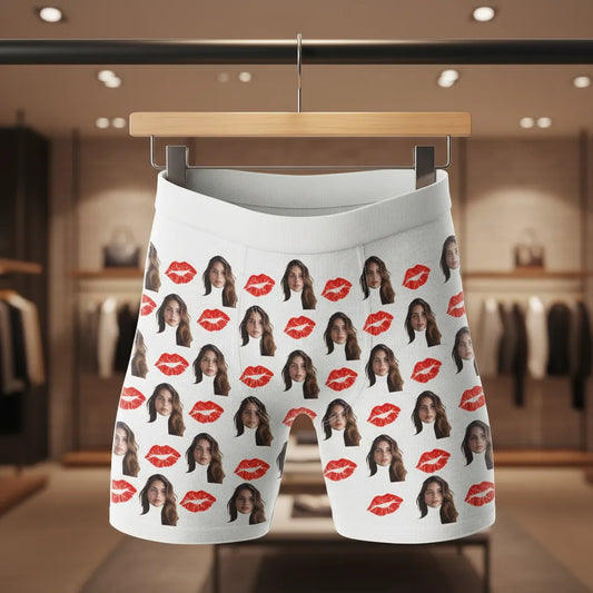 Zabawne Bokserki z Twarzą Całus