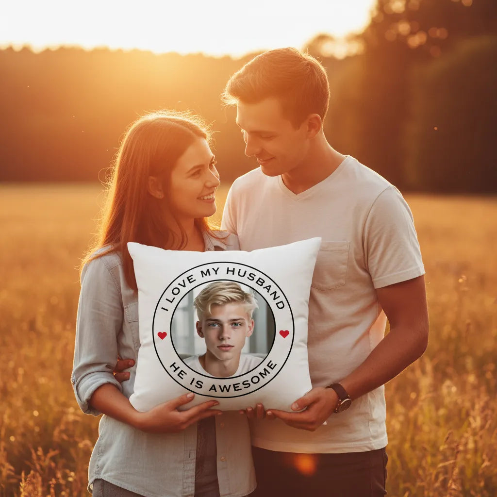 Poduszka z Twoim zdjęciem I Love My Husband