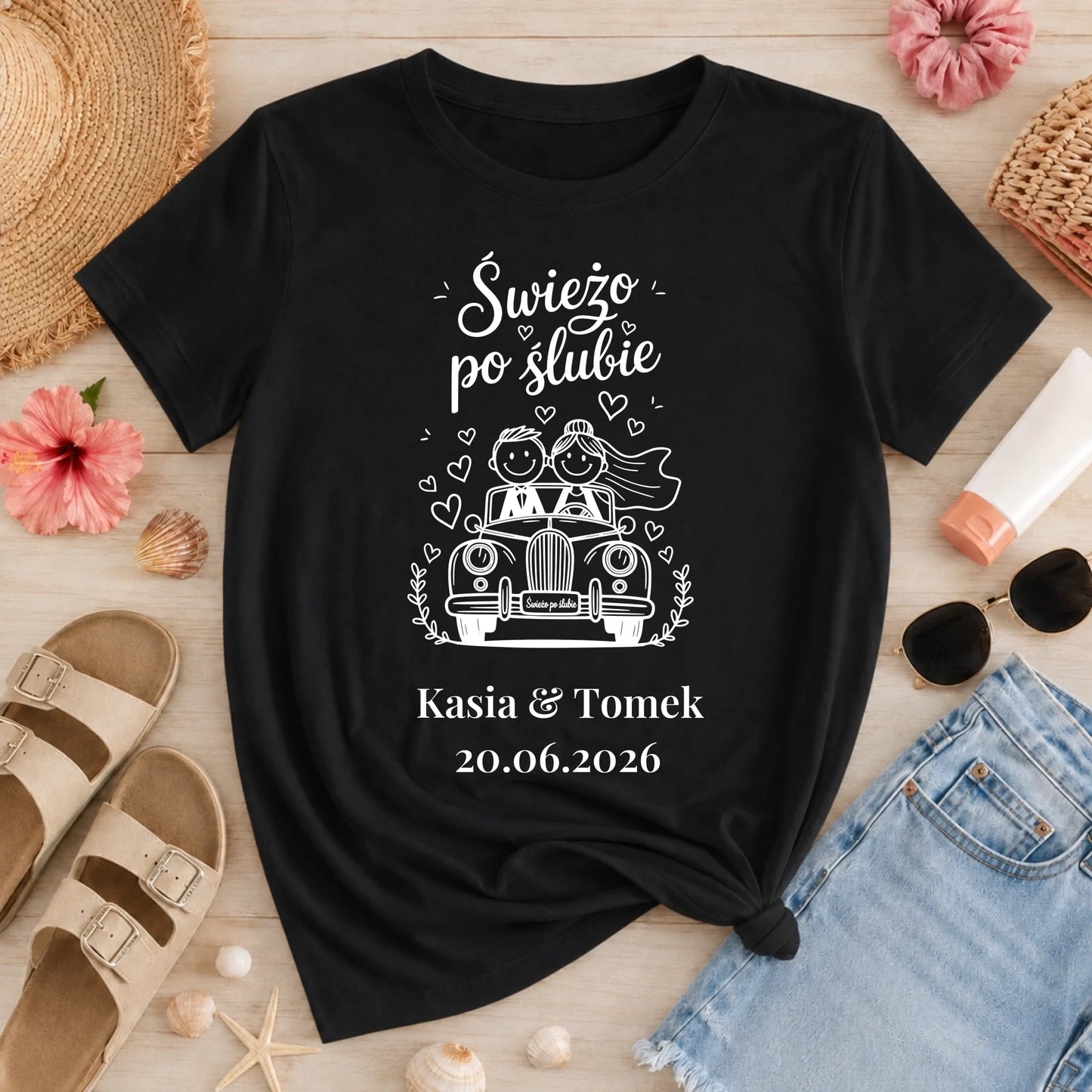 damska wakacje czarna