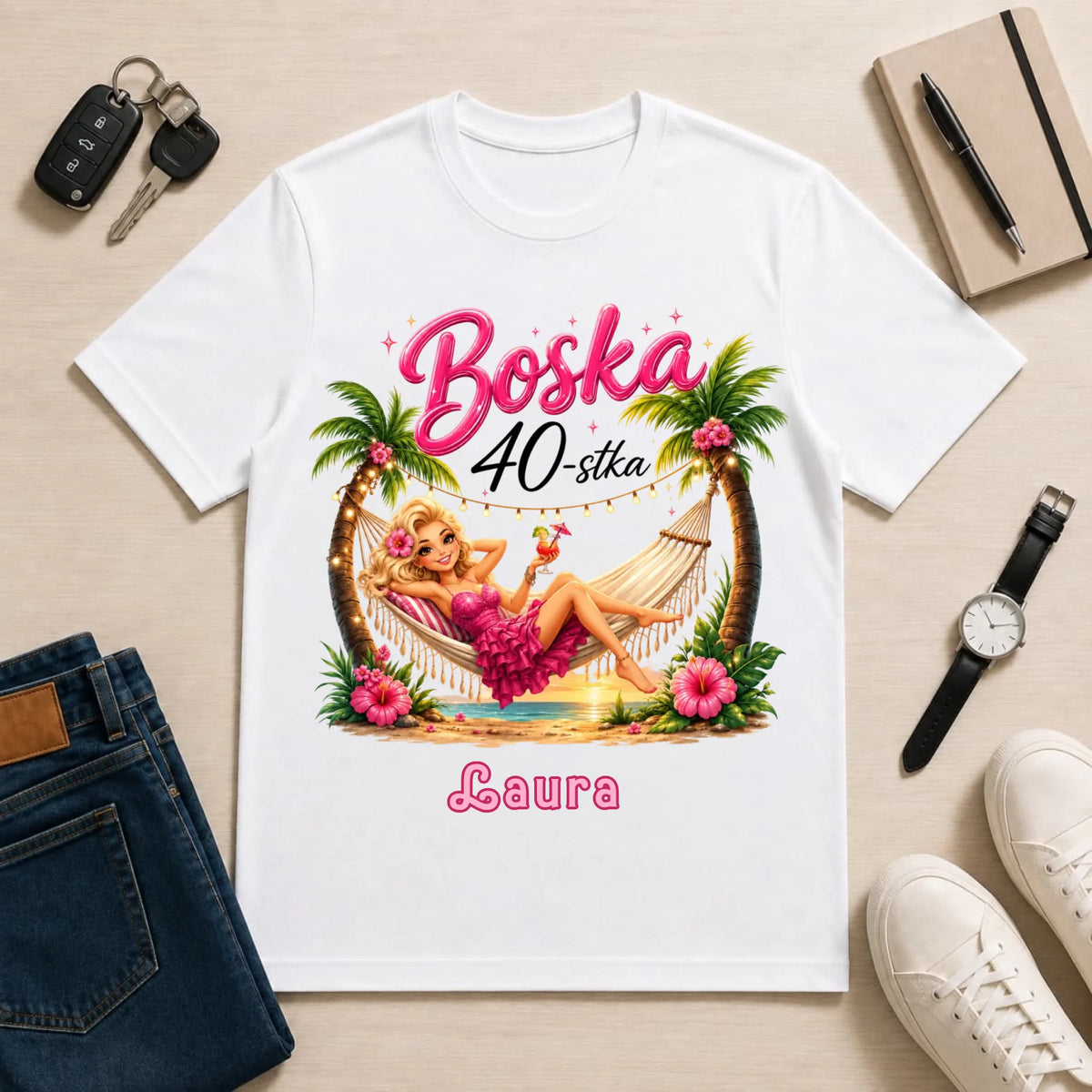 męska biała