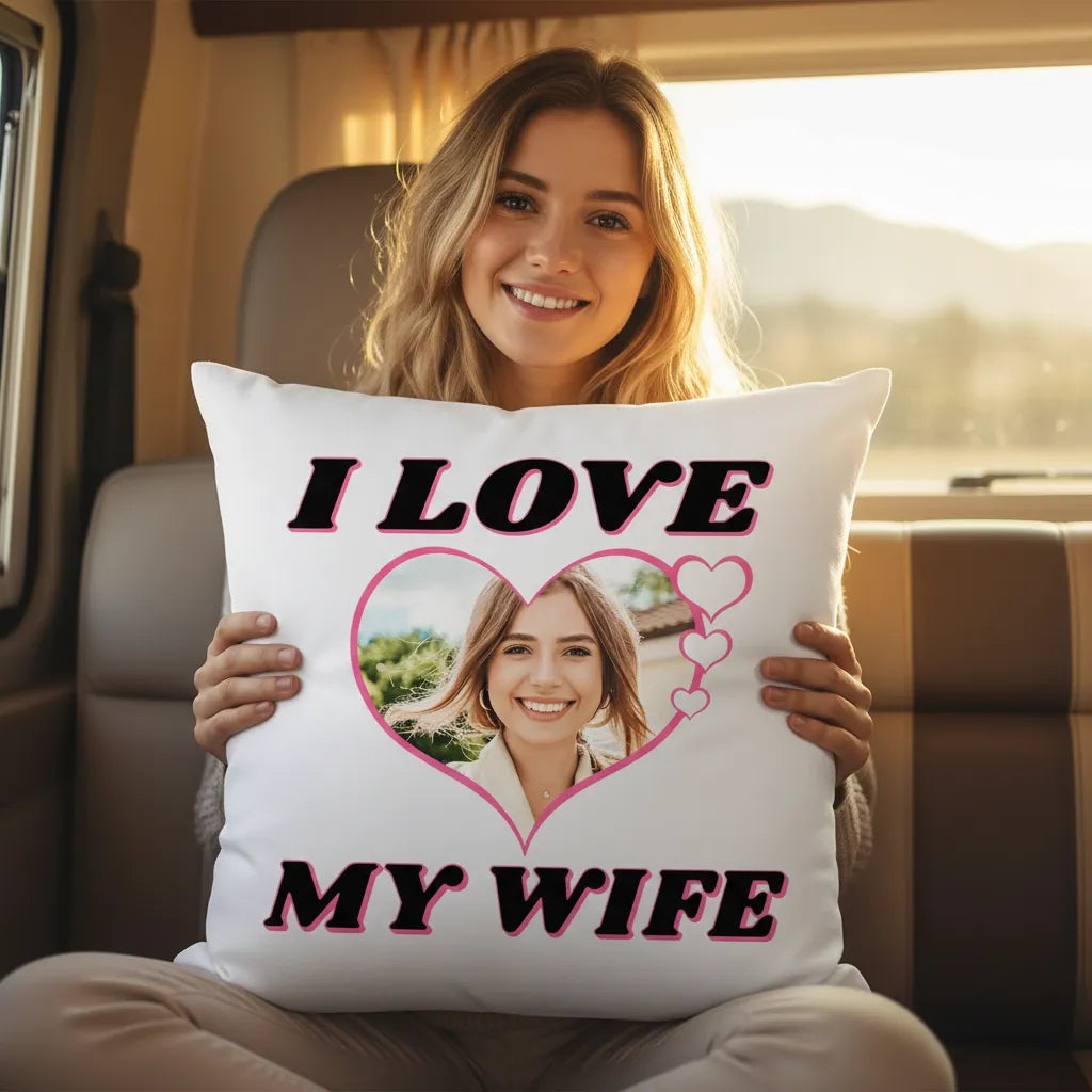 Poduszka ze Zdjęciem Love My Wife