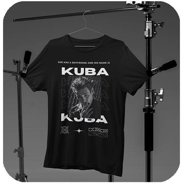 Koszulka dla dziewczyny z napisem | Personalizowana koszulka ze zdjęciem chłopaka