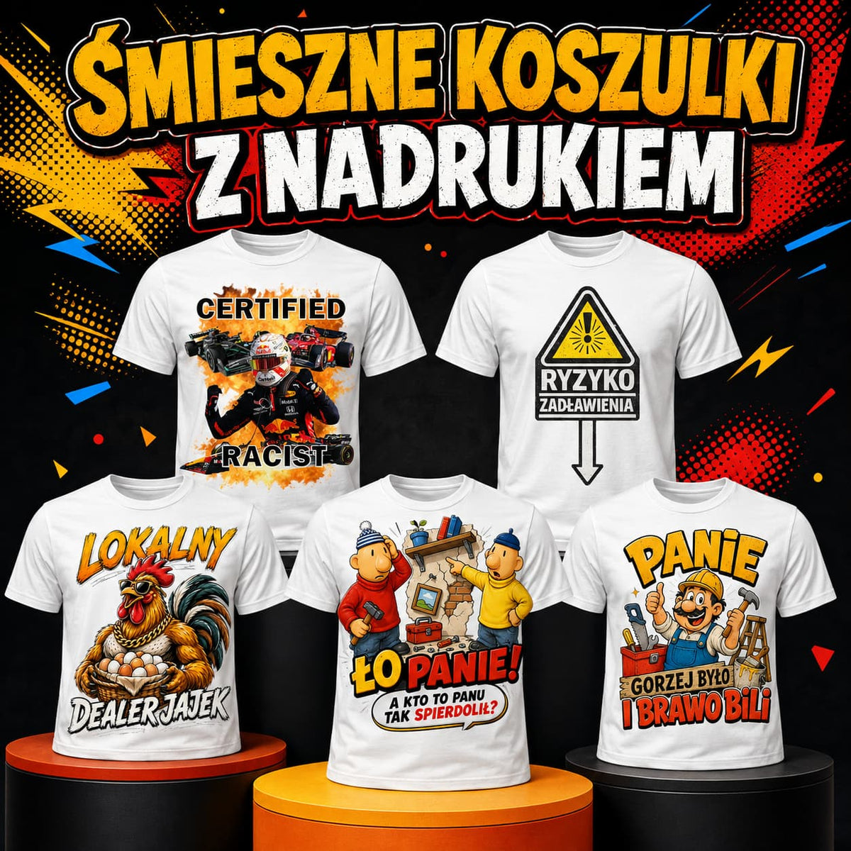 Śmieszne Koszulki z Nadrukiem