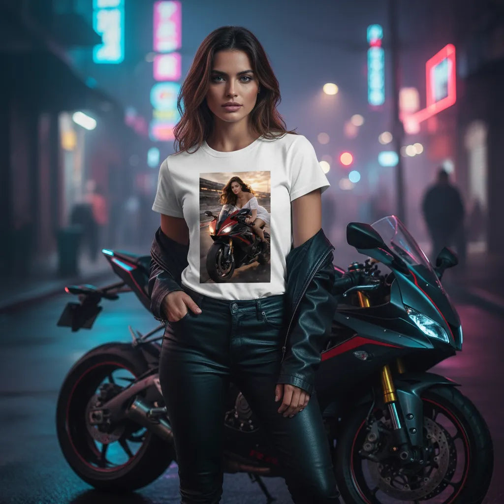 Koszulka Motocykl - Koszulka z nadrukiem AI