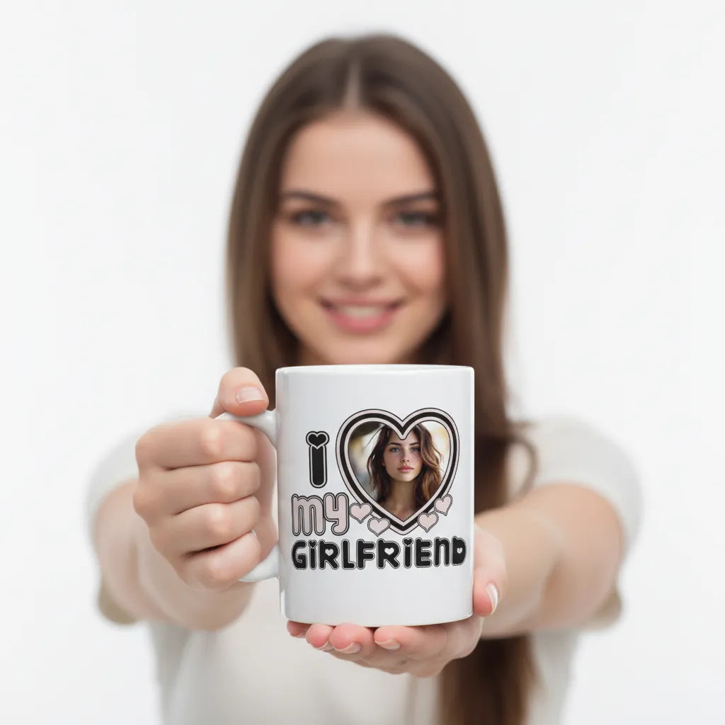 Kubek ze Zdjęciem dla Dziewczyny w Sercu Prezent