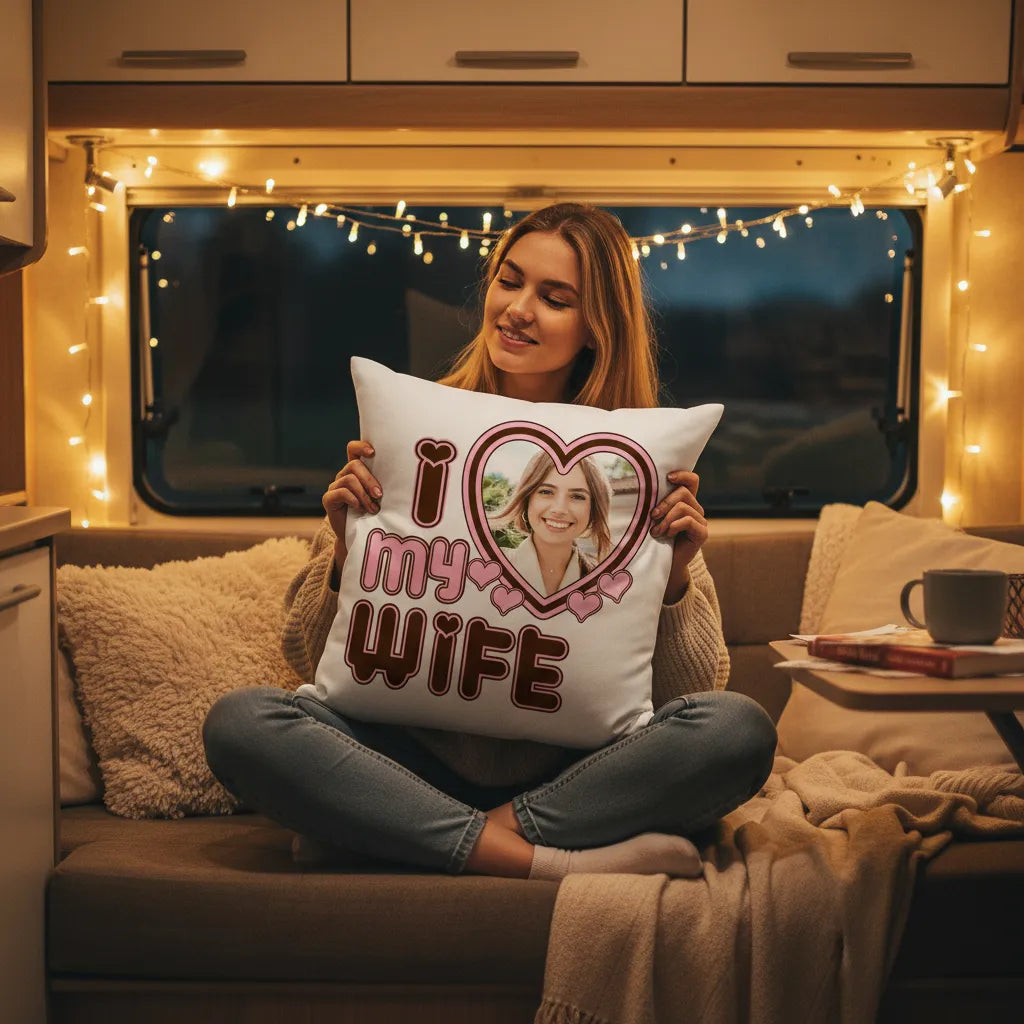 Poduszka ze zdjęciem I Love My Wife