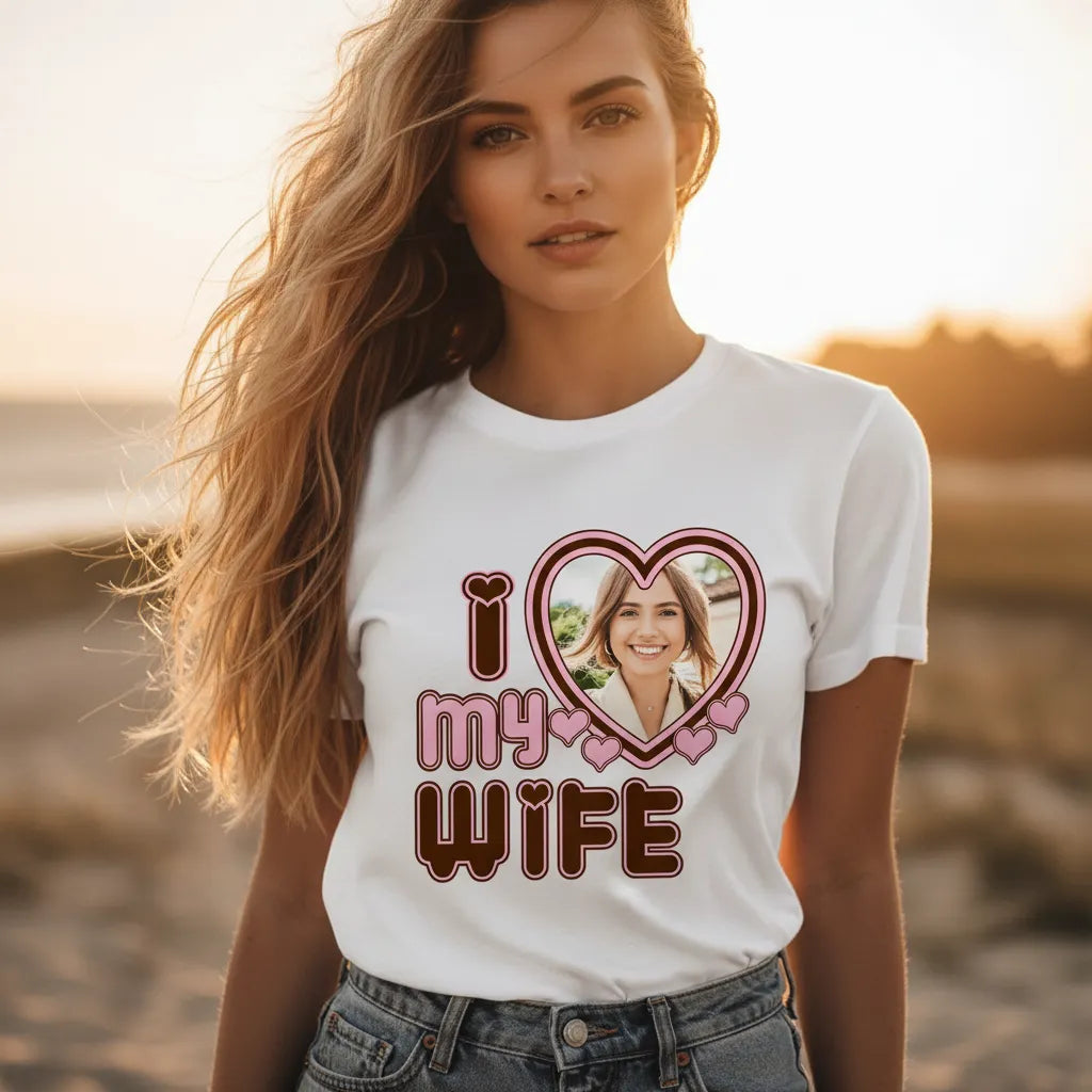 Koszulka z Twoim zdjęciem I Love My Wife