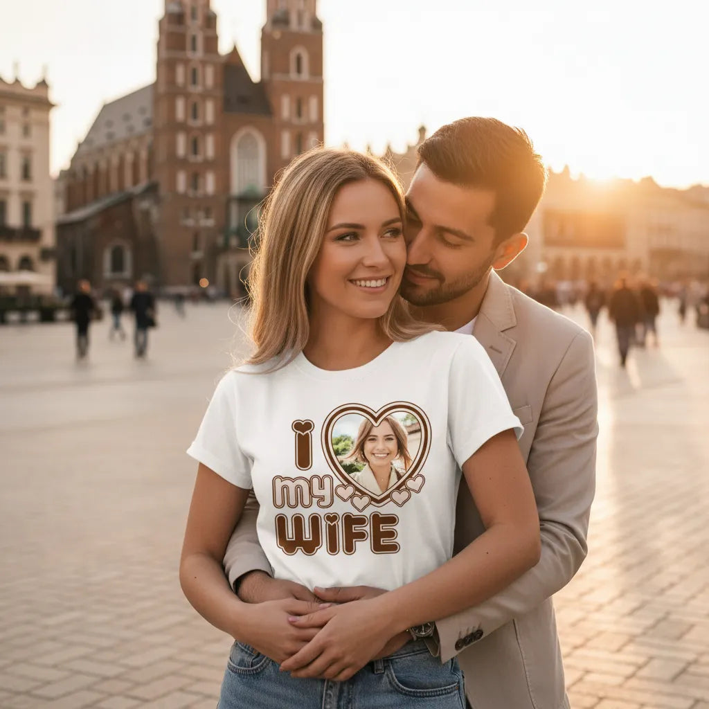 Koszulka I Love My Wife ze zdjęciem