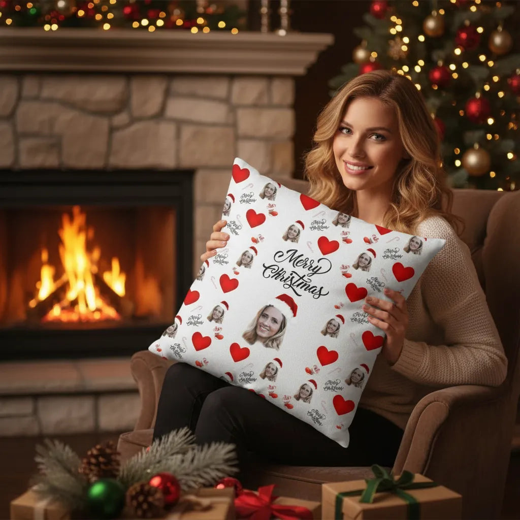 Poduszka ze zdjęciem - Merry Christmas