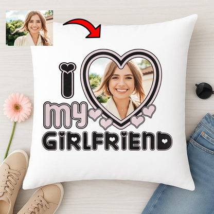Poduszka z nadrukiem I Love My Girflfriend