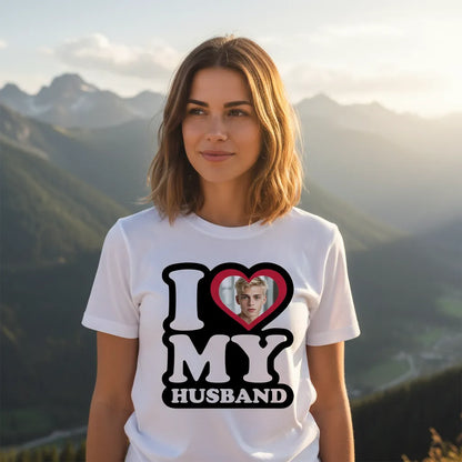 Koszulka ze zdjęciem I Love My Husband