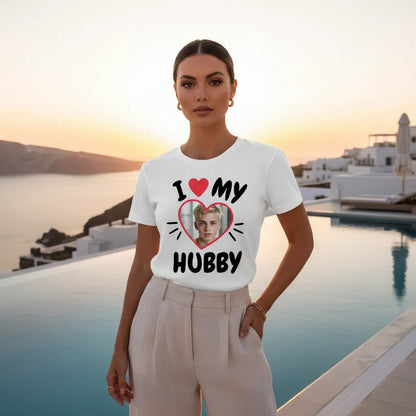 Koszulka ze zdjęciem I Love My Hubby