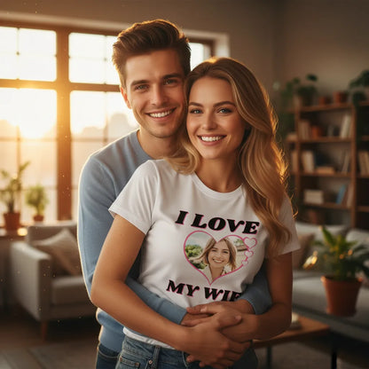Koszulka Love My Wife ze Zdjęciem