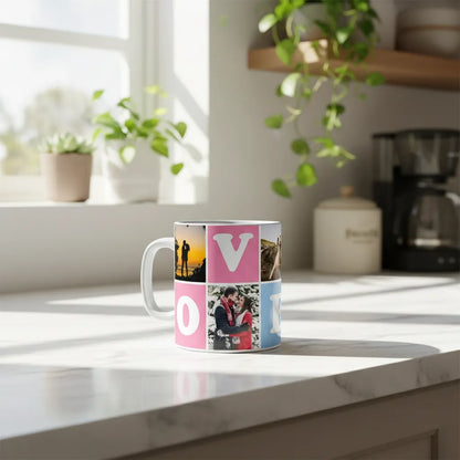 Kubek ze Zdjęciami Kolaż LOVE Personalizowany