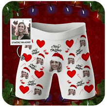 Bokserki z Twarzą Merry Christmas