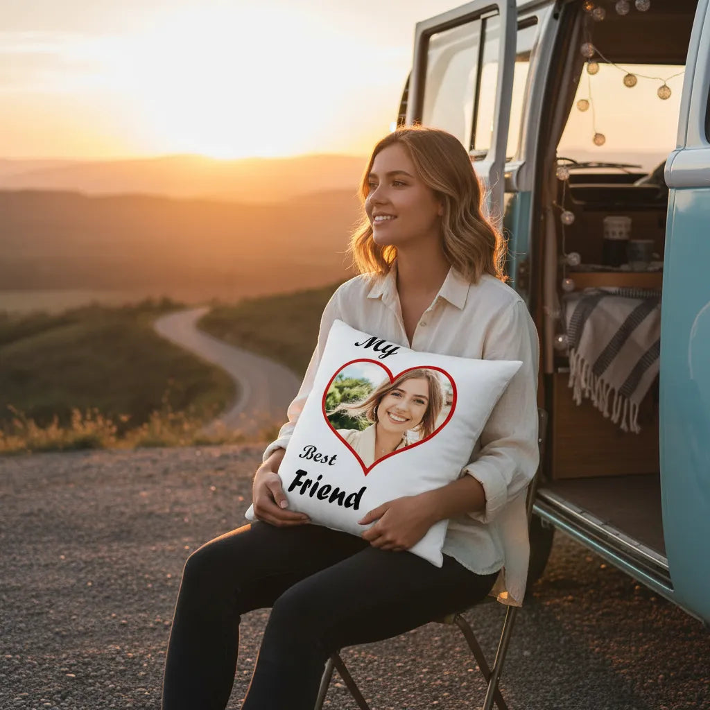 Poduszka z nadrukiem I Love my Bestfriend