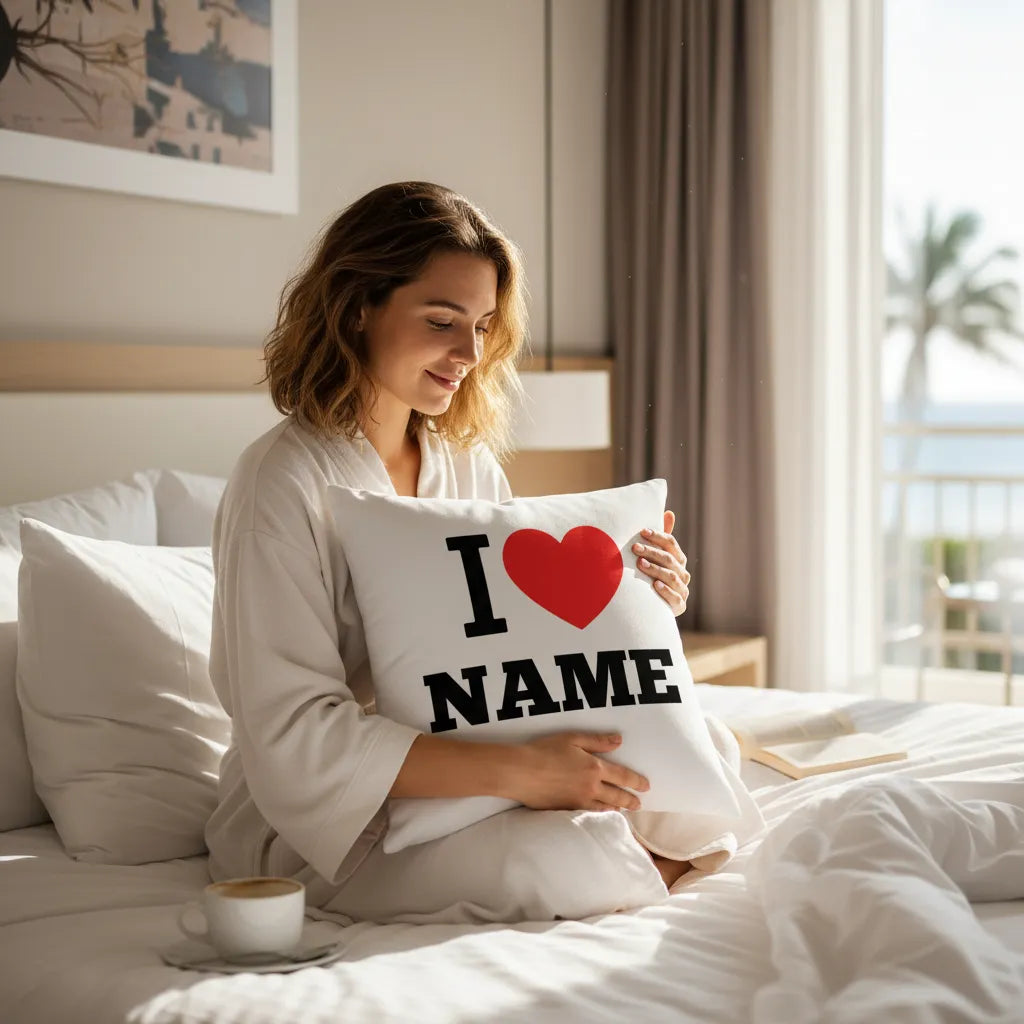 Poduszka z Nadrukiem I Love Name