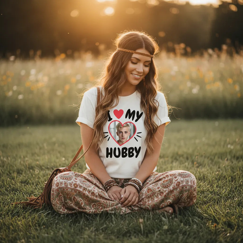 Koszulka ze zdjęciem I Love My Hubby
