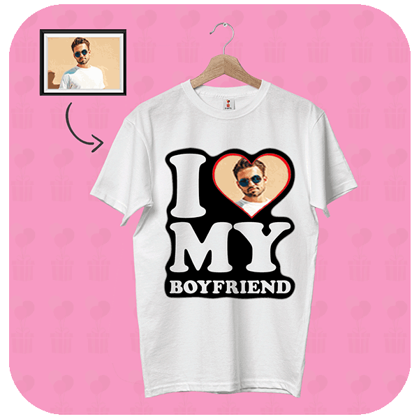 Personalizowana Koszulka I Love My Boyfriend