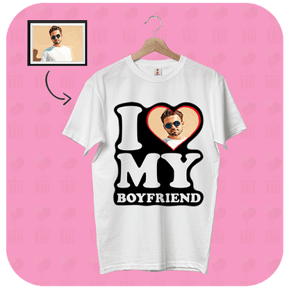 Personalizowana Koszulka I Love My Boyfriend