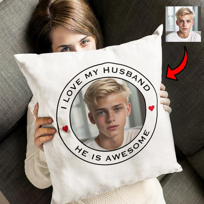 Poduszka z Twoim zdjęciem I Love My Husband