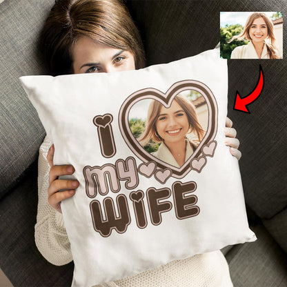 Poduszka ze zdjęciem - I love my Wife