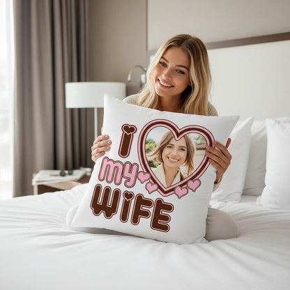 Poduszka ze zdjęciem I Love My Wife
