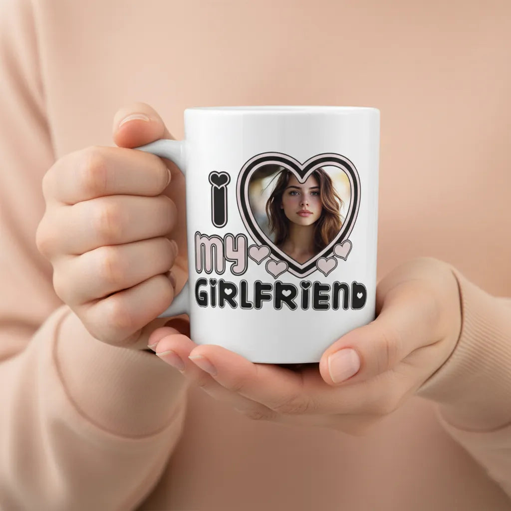 Kubek ze Zdjęciem dla Dziewczyny w Sercu Prezent