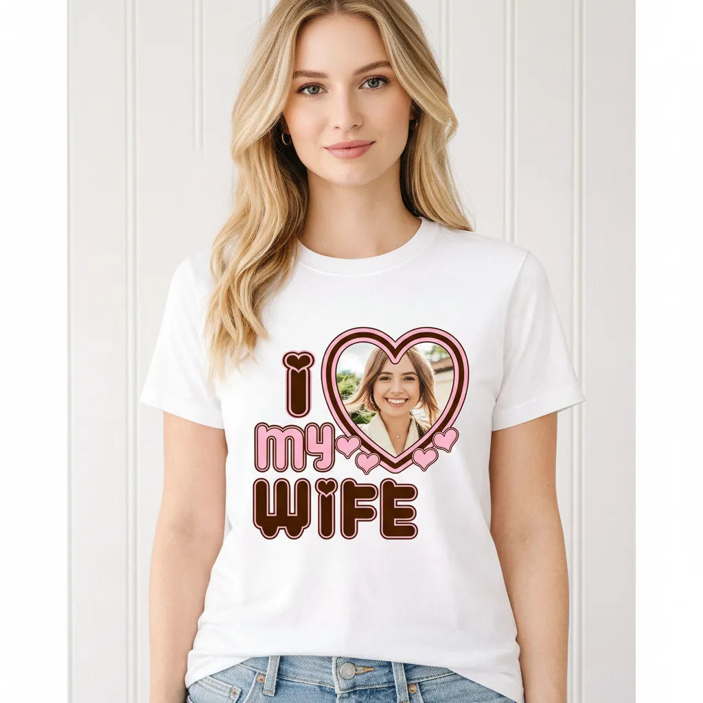 Koszulka z Twoim zdjęciem I Love My Wife