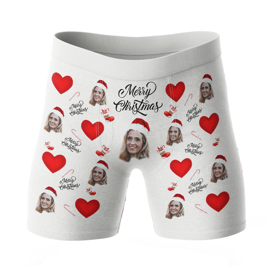 Bokserki z Twarzą Merry Christmas