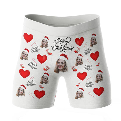 Bokserki z Twarzą Merry Christmas