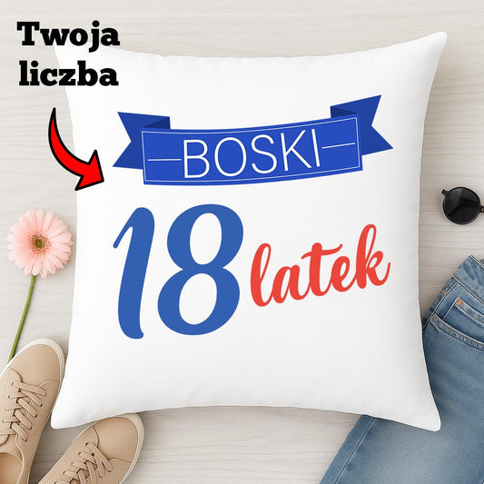Poduszka na urodziny z liczbą - Boski Latek