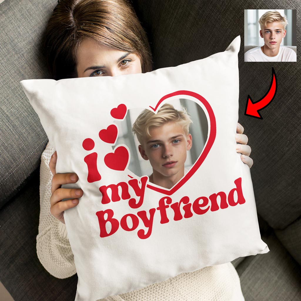 Poduszka z nadrukiem love my Boyfriend