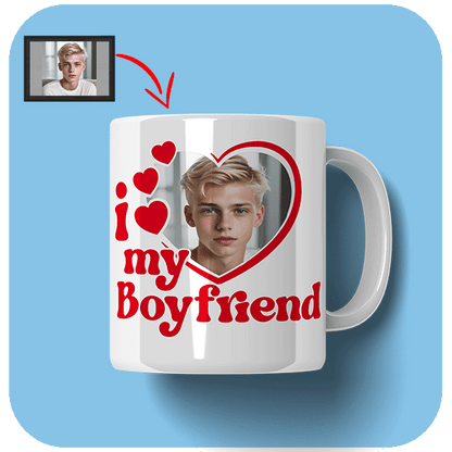 Kubek I Love My Boyfriend ze zdjęciem