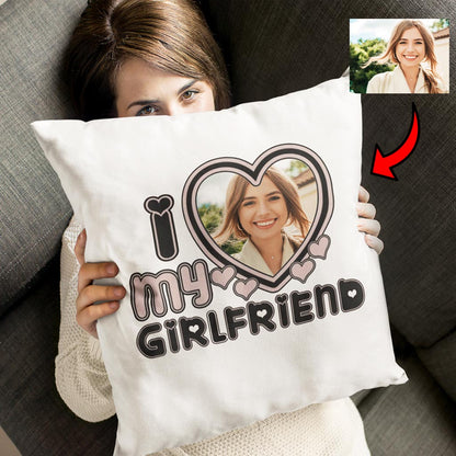 Poduszka z nadrukiem I Love My Girflfriend