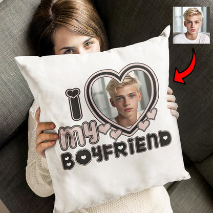 Poduszka z Twoim zdjęciem - I love my Boyfriend