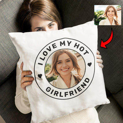 Poduszka ze zdjęciem - I love my Hot Girlfriend