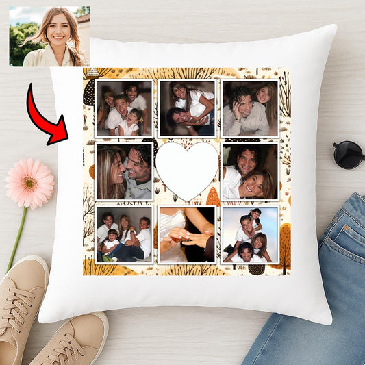 Poduszka ze zdjęciem - Jesienny Kolaż