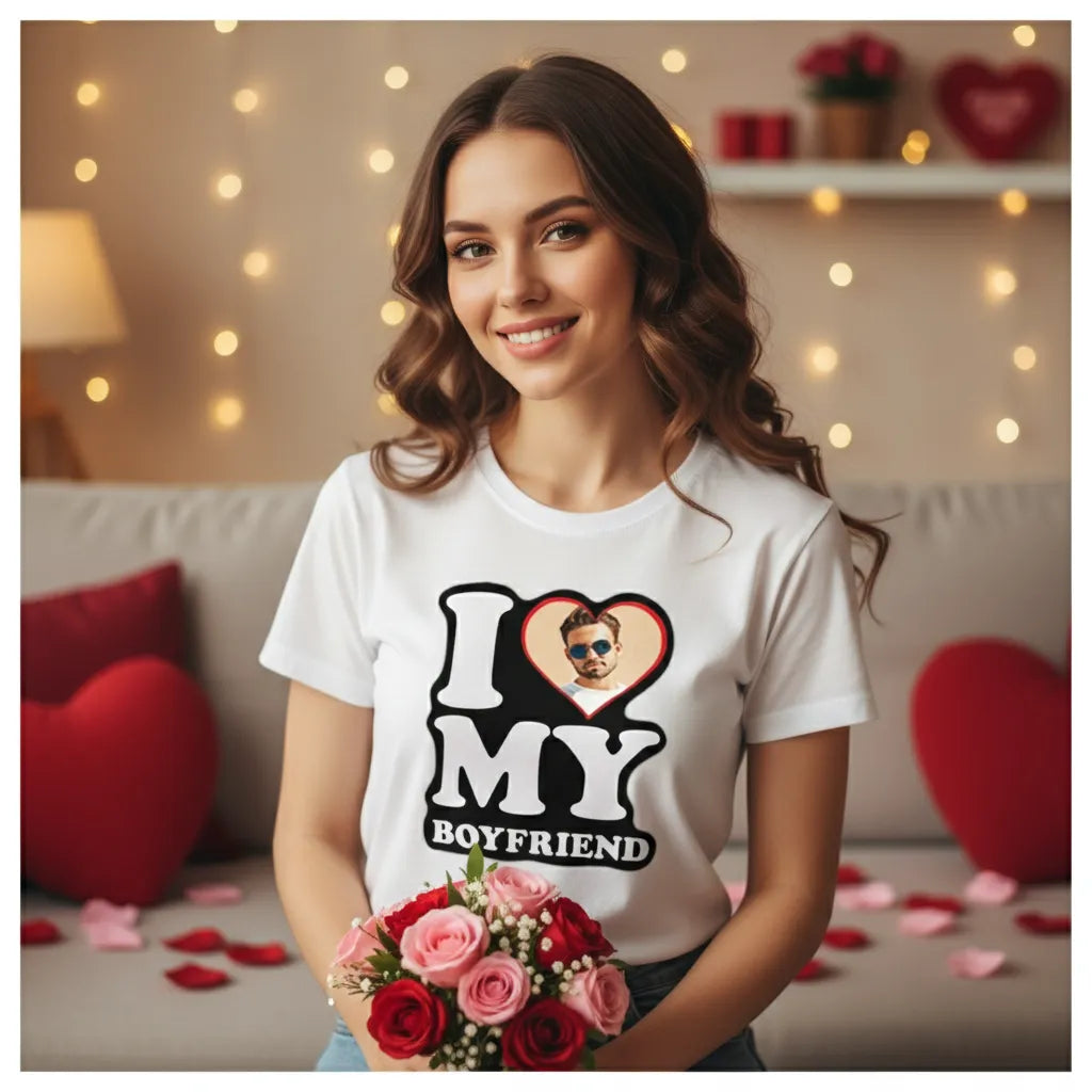 Personalizowana Koszulka I Love My Boyfriend