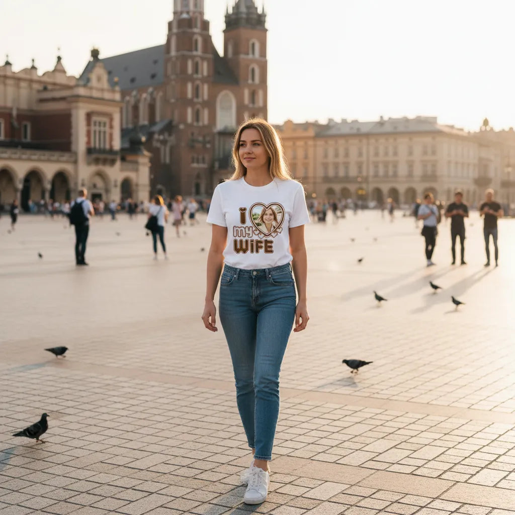 Koszulka I Love My Wife ze zdjęciem