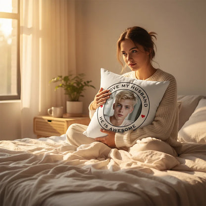 Poduszka z Twoim zdjęciem I Love My Husband