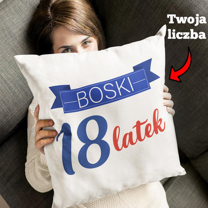 Poduszka na urodziny z liczbą - Boski Latek