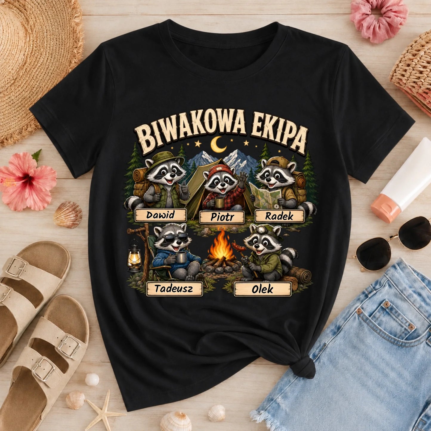 damska wakacje czarna