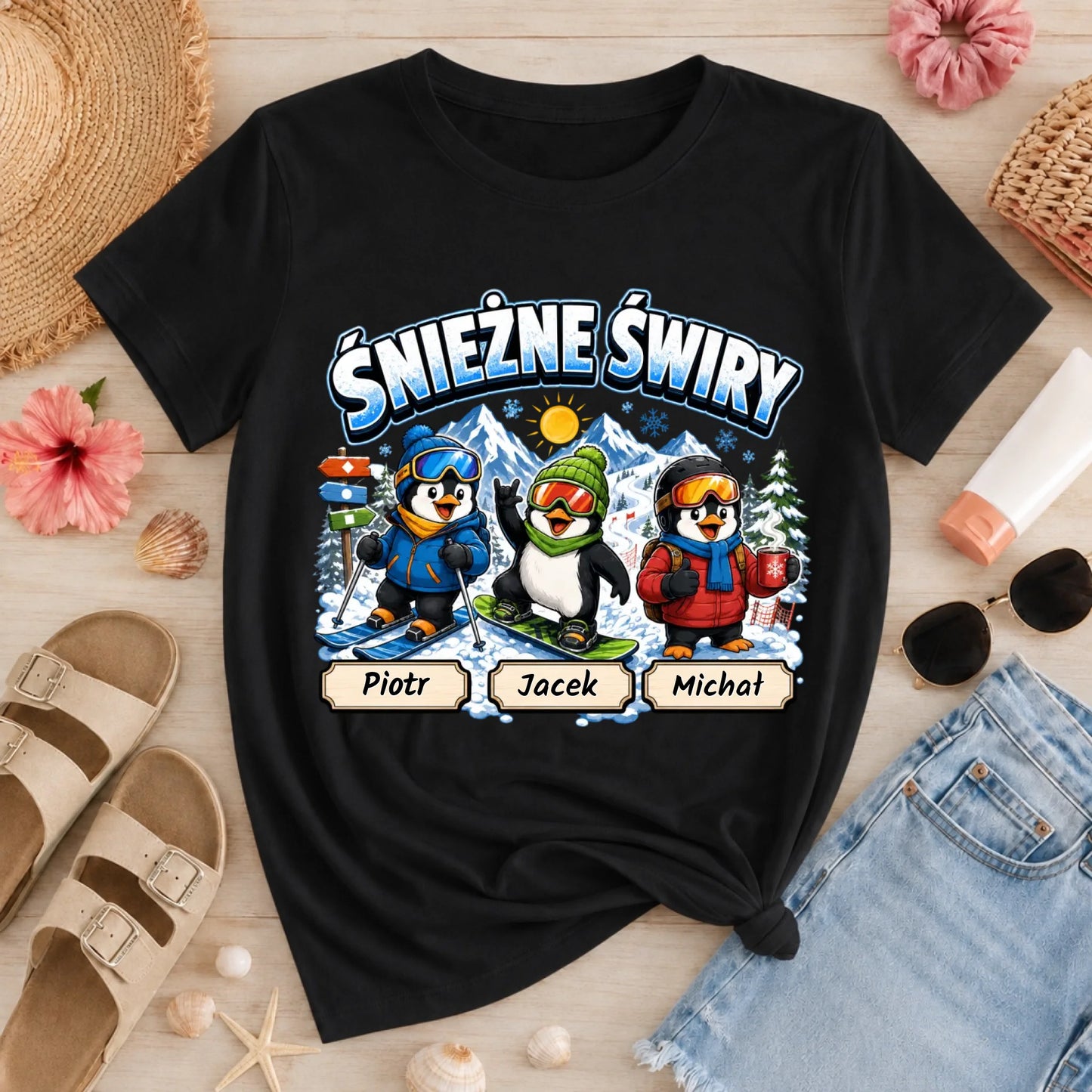 damska wakacje czarna