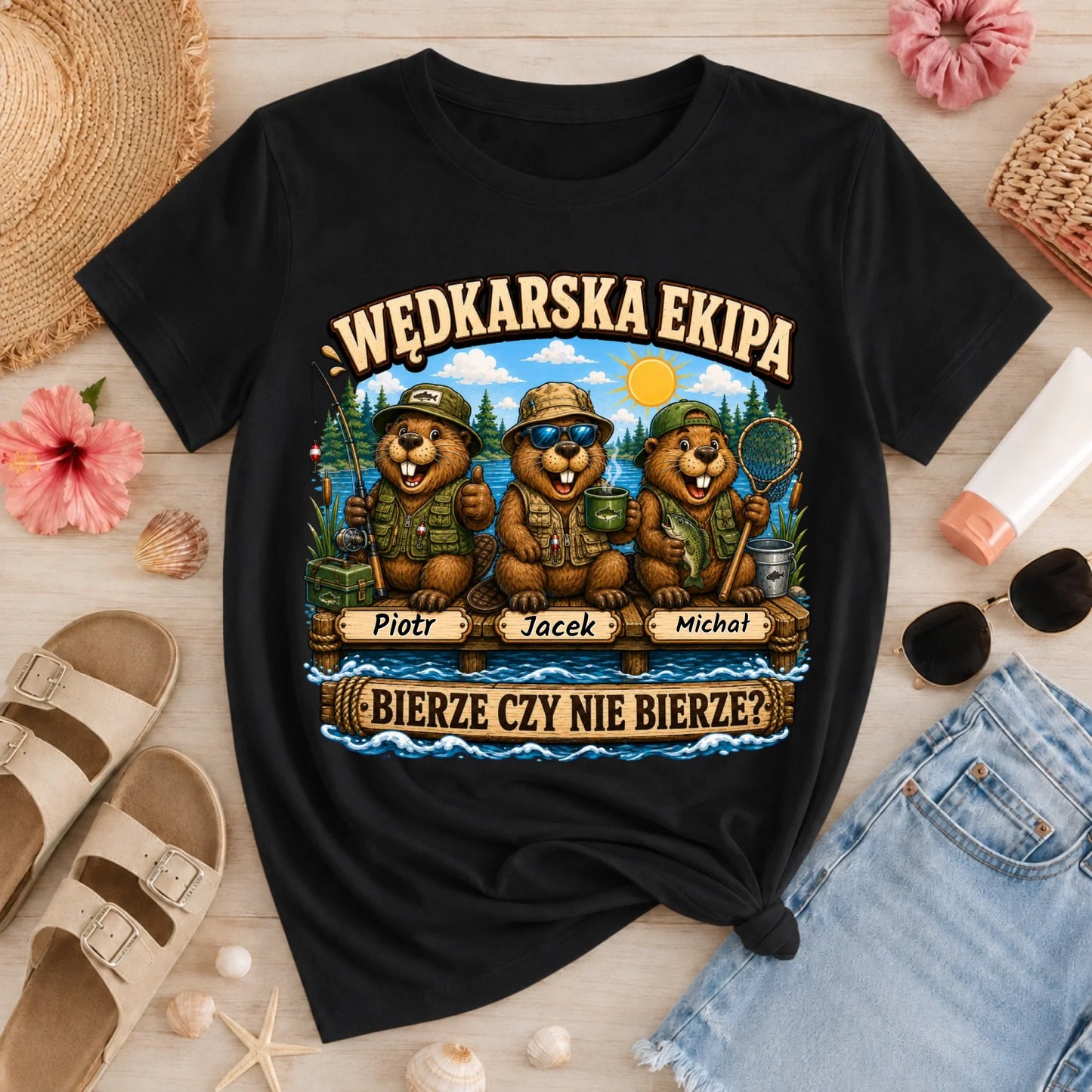 damska wakacje czarna