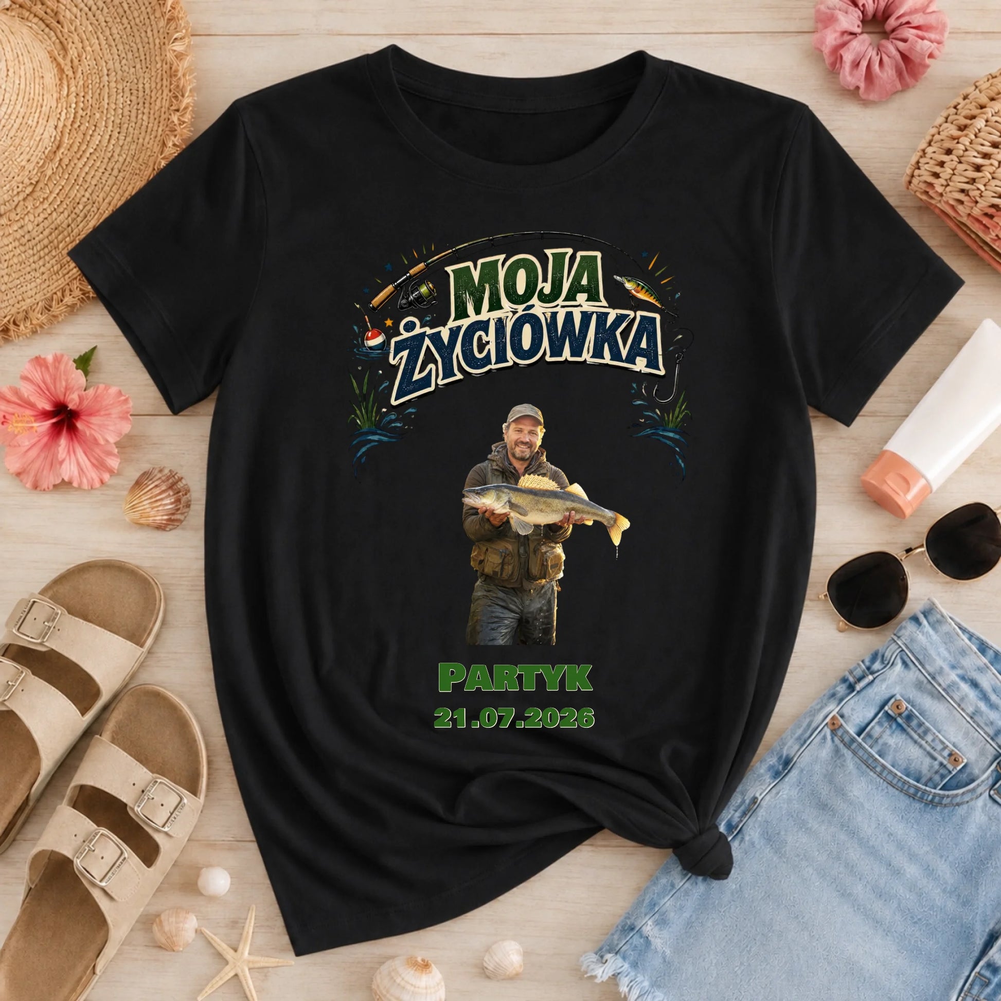 damska wakacje czarna