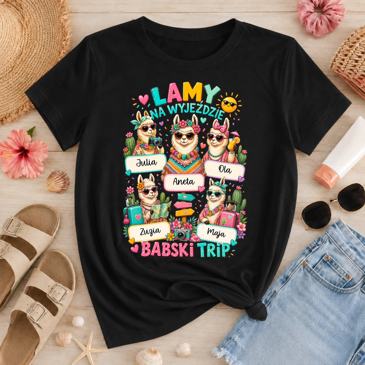 damska wakacje czarna