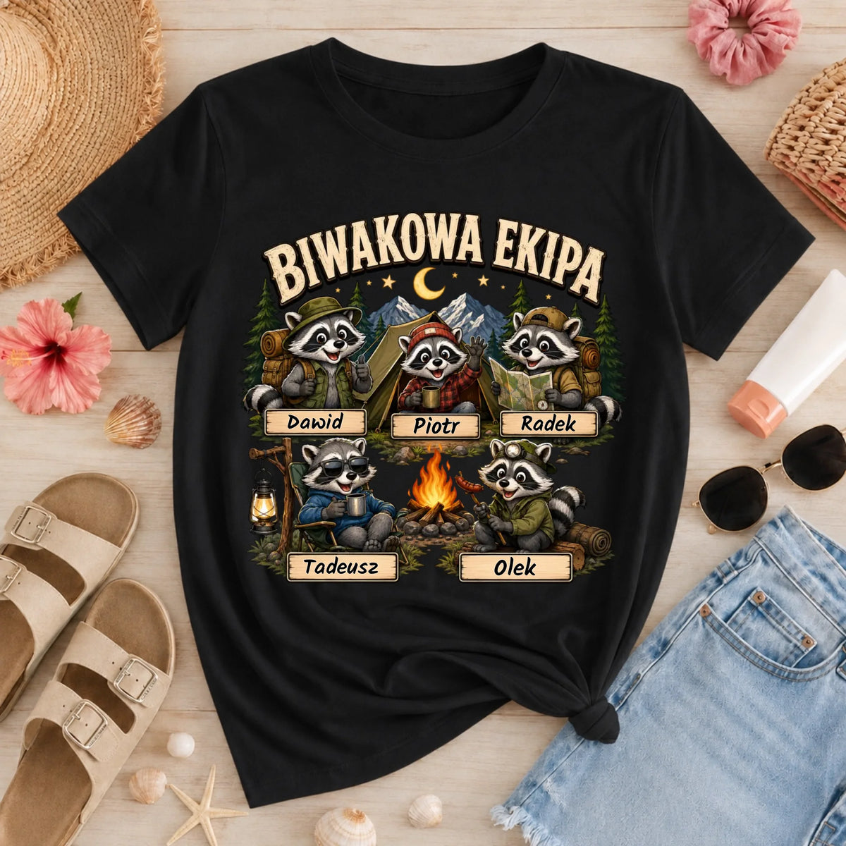 damska wakacje czarna