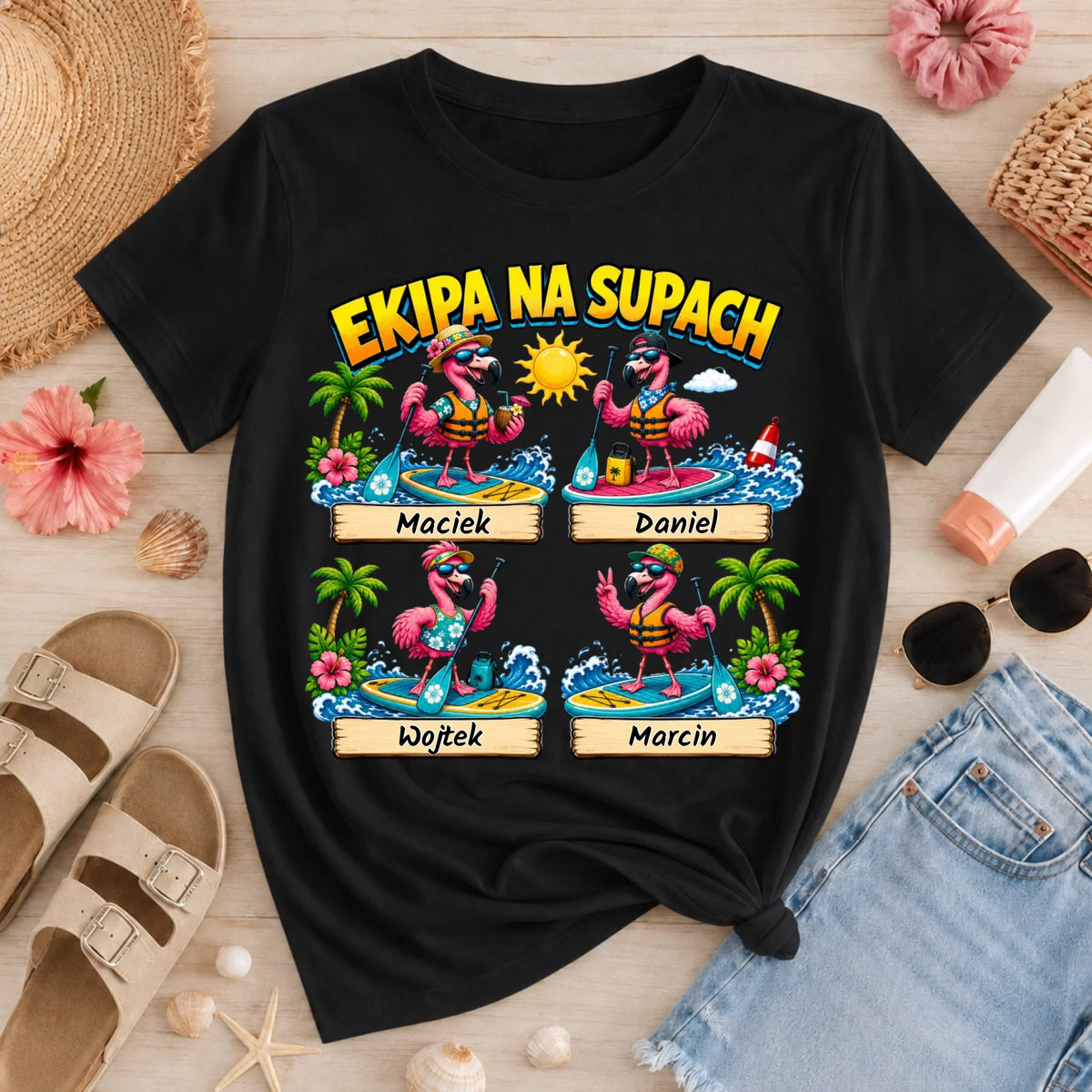 damska wakacje czarna